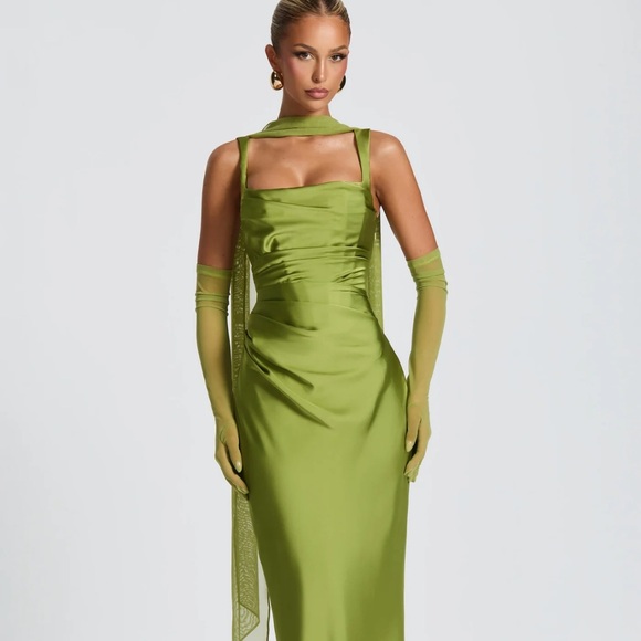 Babyboo Fashion Calanthe Dress in Olive - Picture 1 of 6